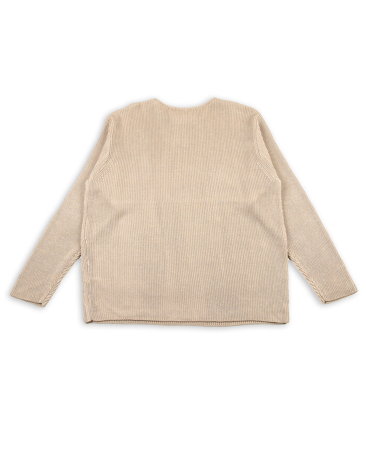 Olde Homesteader & Daughter Silk Hand Knitting Heavyweight Rib Pullover - Beige 8 - Standard & Strange