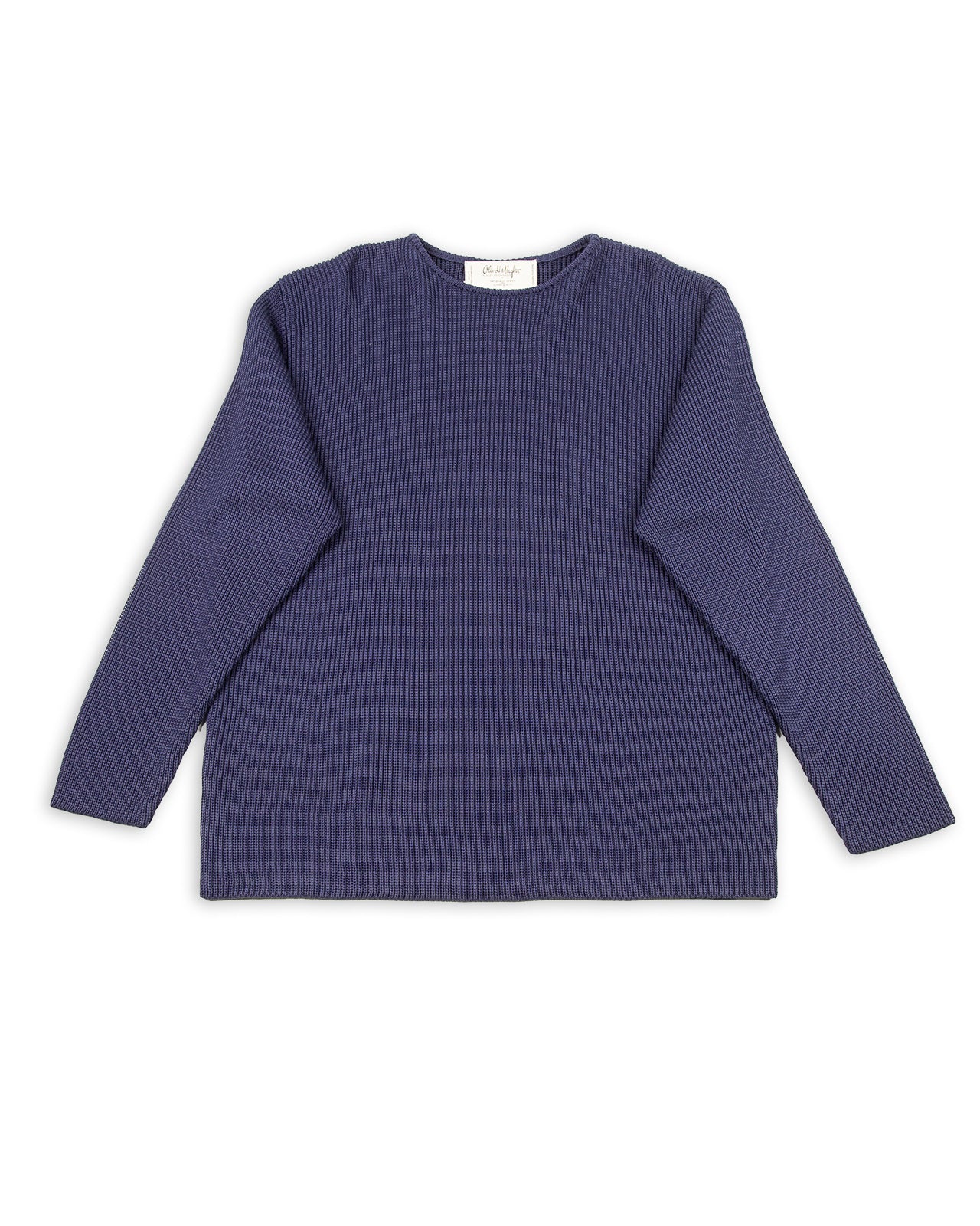 Olde H & Daughter Silk Hand Knitting Heavyweight Rib Pullover - Eggplant 8 - Standard & Strange