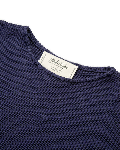 Olde H & Daughter Silk Hand Knitting Heavyweight Rib Pullover - Eggplant 8 - Standard & Strange