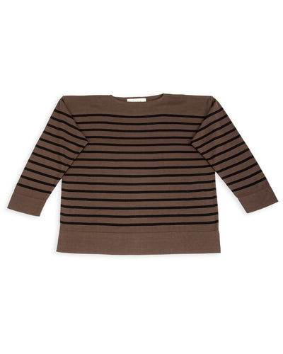 Olde H & Daughter Silk Heavy Weight Pullover - Brown/Black 10 - Standard & Strange
