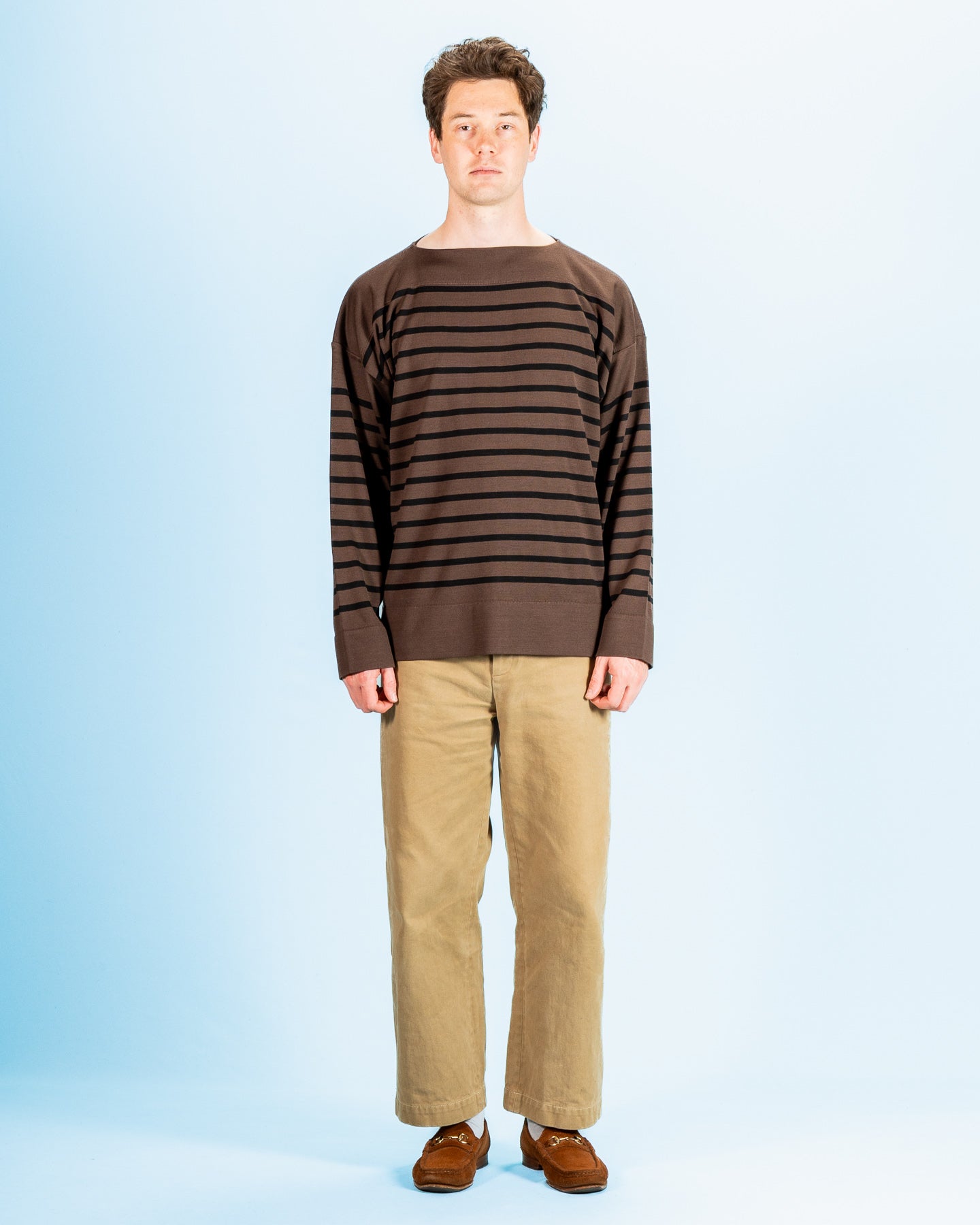Olde H & Daughter Silk Heavy Weight Pullover - Brown/Black 10 - Standard & Strange