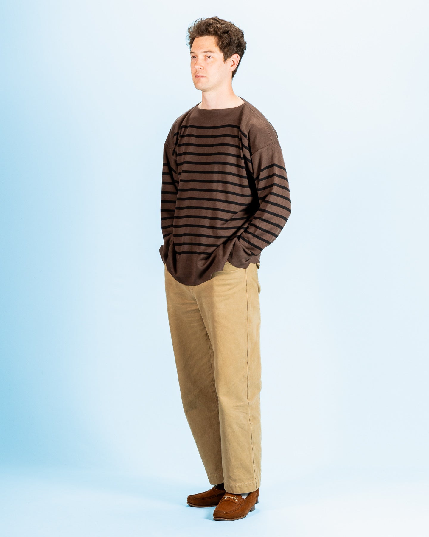 Olde H & Daughter Silk Heavy Weight Pullover - Brown/Black 10 - Standard & Strange