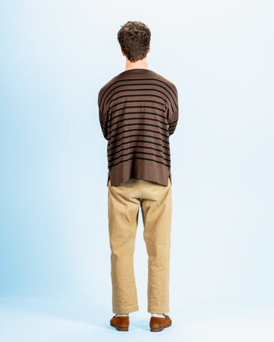 Olde H & Daughter Silk Heavy Weight Pullover - Brown/Black 10 - Standard & Strange