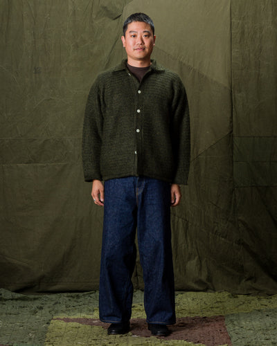 Olde Homesteader & Daughter Silk Mohair Wrap Stitches L/S Shirt - Dark Forest 10 - Standard & Strange