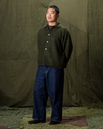 Olde Homesteader & Daughter Silk Mohair Wrap Stitches L/S Shirt - Dark Forest 10 - Standard & Strange