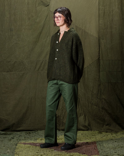 Olde Homesteader & Daughter Silk Mohair Wrap Stitches L/S Shirt - Dark Forest 10 - Standard & Strange