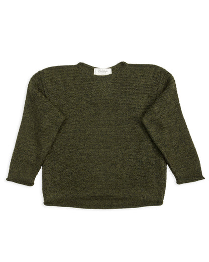 Olde Homesteader & Daughter Silk Mohair Wrap Stitches Pullover - Dark Forest 10 - Standard & Strange