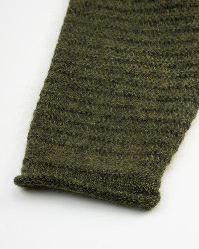 Olde Homesteader & Daughter Silk Mohair Wrap Stitches Pullover - Dark Forest 10 - Standard & Strange