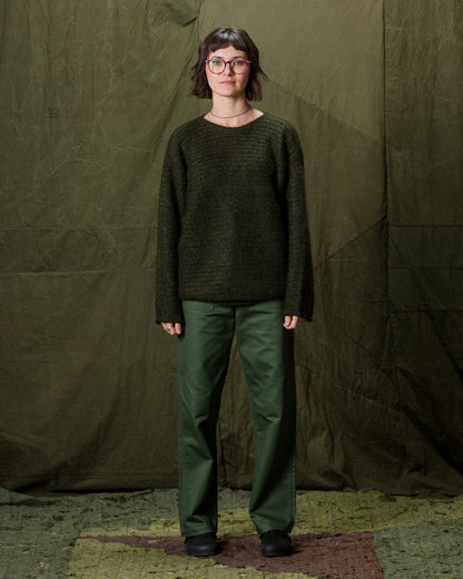 Olde Homesteader & Daughter Silk Mohair Wrap Stitches Pullover - Dark Forest 10 - Standard & Strange