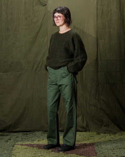 Olde Homesteader & Daughter Silk Mohair Wrap Stitches Pullover - Dark Forest 10 - Standard & Strange