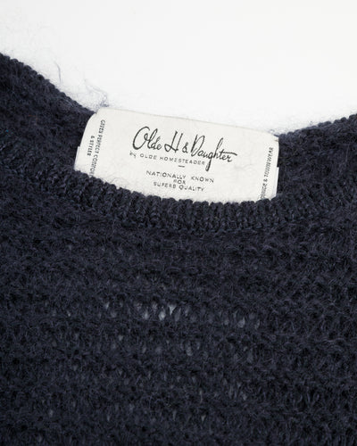 Olde H & Daughter Silk Mohair Wrap Stitches Pullover - Night View 10 - Standard & Strange