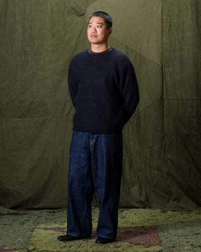 Olde Homesteader & Daughter Silk Mohair Wrap Stitches Pullover - Night View 10 - Standard & Strange