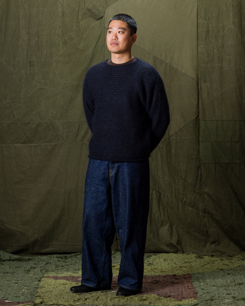 Olde Homesteader & Daughter Silk Mohair Wrap Stitches Pullover - Night View 10 - Standard & Strange