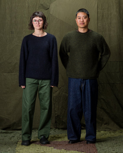 Olde Homesteader & Daughter Silk Mohair Wrap Stitches Pullover - Night View 10 - Standard & Strange