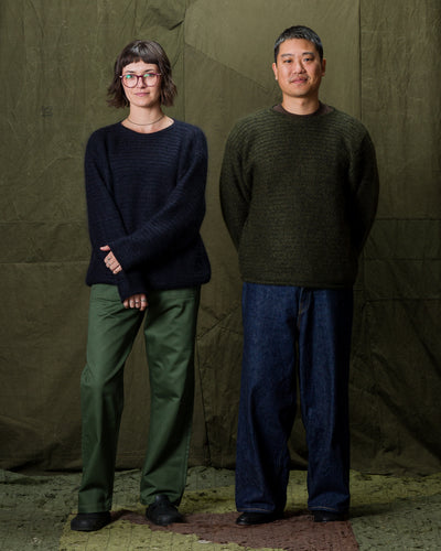 Olde H & Daughter Silk Mohair Wrap Stitches Pullover - Night View 10 - Standard & Strange