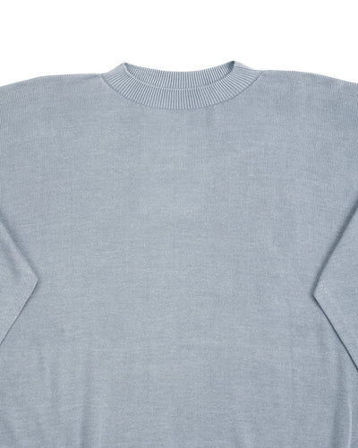 Olde Homesteader & Daughter Silk Plain Stitch Crewneck L/S - Blue Stone 10 - Standard & Strange
