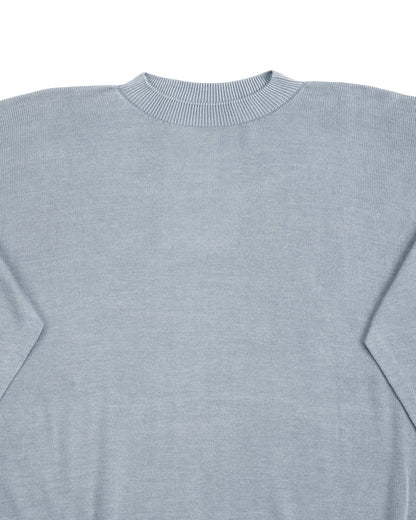 Olde Homesteader & Daughter Silk Plain Stitch Crewneck L/S - Blue Stone 10 - Standard & Strange
