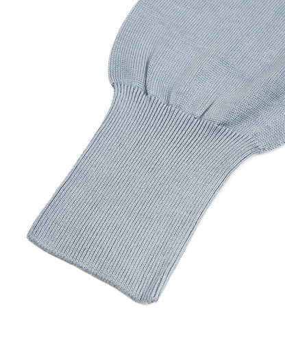 Olde Homesteader & Daughter Silk Plain Stitch Crewneck L/S - Blue Stone 10 - Standard & Strange