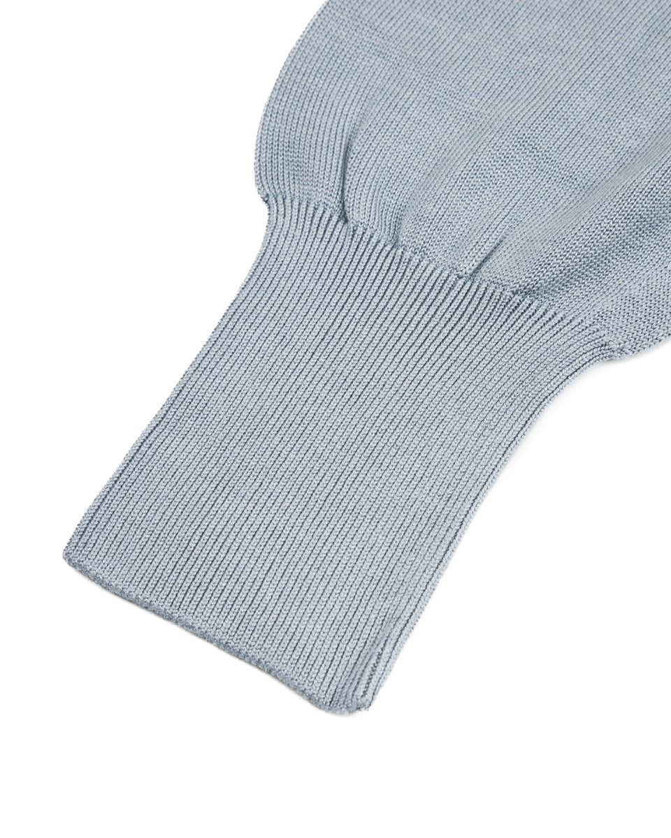 Olde Homesteader & Daughter Silk Plain Stitch Crewneck L/S - Blue Stone 10 - Standard & Strange