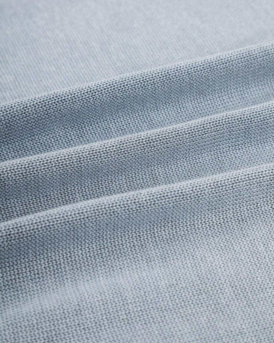 Olde Homesteader & Daughter Silk Plain Stitch Crewneck L/S - Blue Stone 10 - Standard & Strange