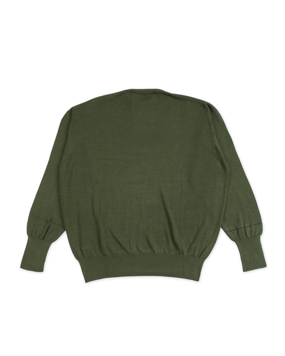 Olde Homesteader & Daughter Silk Plain Stitch Crewneck L/S - Dark Ivy 10 - Standard & Strange