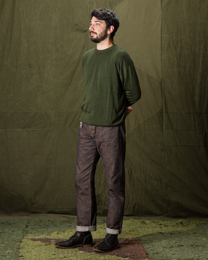 Olde Homesteader & Daughter Silk Plain Stitch Crewneck L/S - Dark Ivy 10 - Standard & Strange