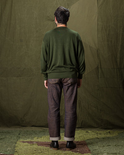 Olde Homesteader & Daughter Silk Plain Stitch Crewneck L/S - Dark Ivy 10 - Standard & Strange