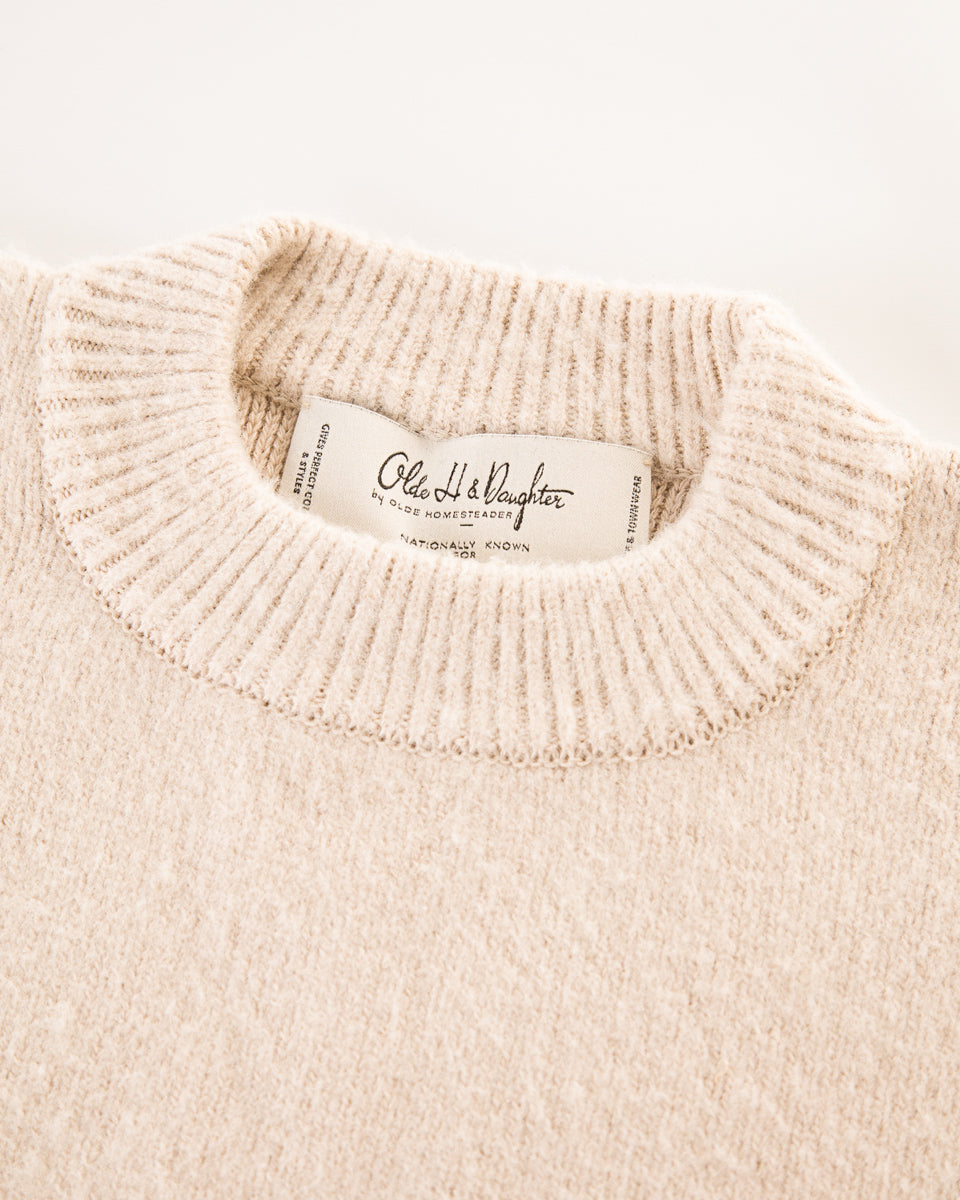 Olde Homesteader & Daughter Silk Shaggy Dog Pullover - Butter