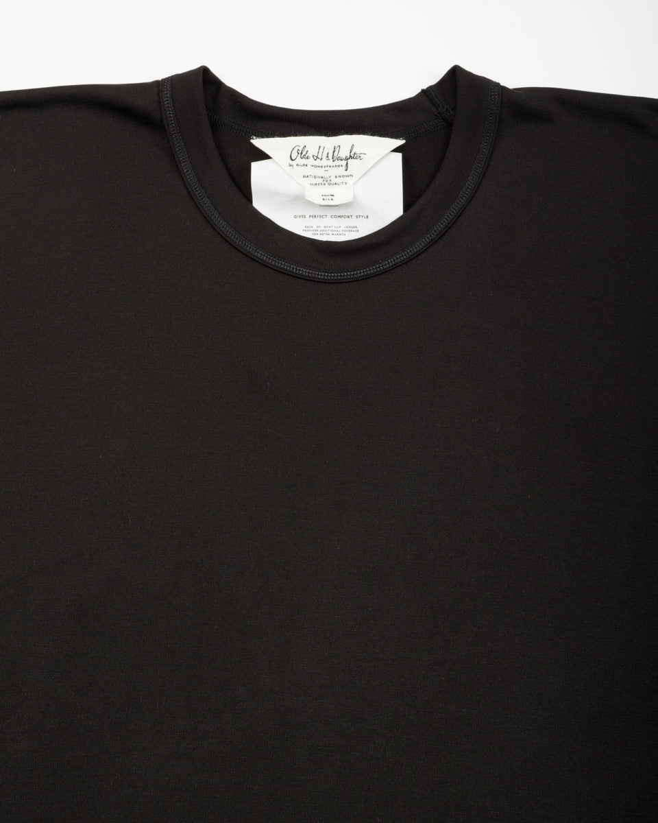 Olde Homesteader & Daughter Silk Tight Tension Middle Plain Stitches Tank - Black - Standard & Strange