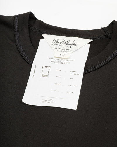 Olde Homesteader & Daughter Silk Tight Tension Middle Plain Stitches Tank - Black - Standard & Strange