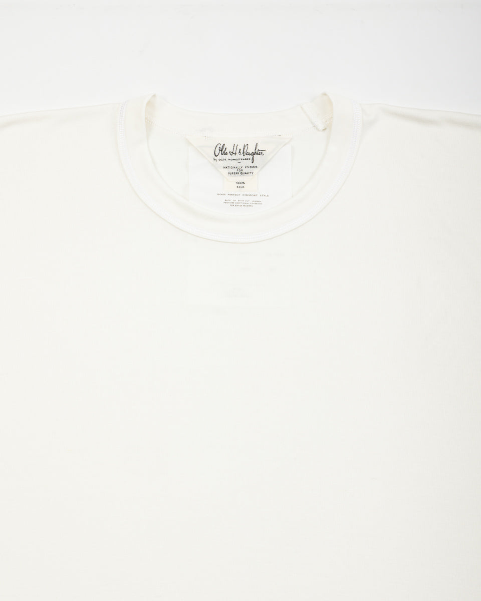 Olde Homesteader & Daughter Silk Tight Tension Middle Plain Stitches Tank - Off White - Standard & Strange