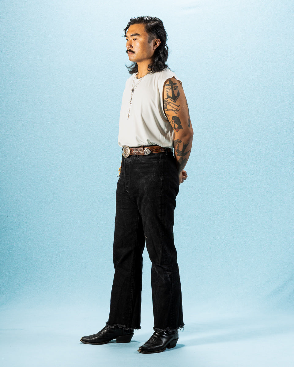 Olde Homesteader & Daughter Silk Tight Tension Middle Plain Stitches Tank - Off White - Standard & Strange