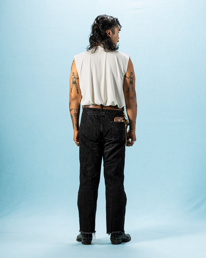 Olde Homesteader & Daughter Silk Tight Tension Middle Plain Stitches Tank - Off White - Standard & Strange