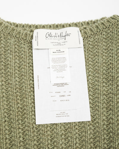 Olde H & Daughter Slub Cashmere Boat Pullover - Hunter Green 10 - Standard & Strange