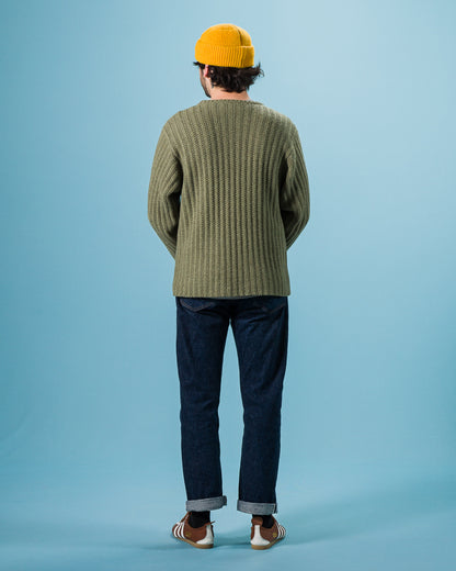 Olde Homesteader & Daughter Slub Cashmere Boat Pullover - Hunter Green 10 - Standard & Strange