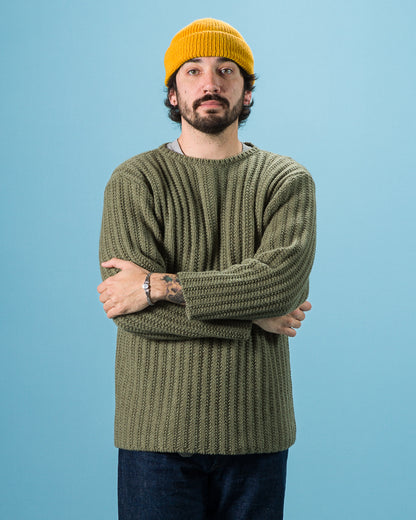 Olde Homesteader & Daughter Slub Cashmere Boat Pullover - Hunter Green 10 - Standard & Strange