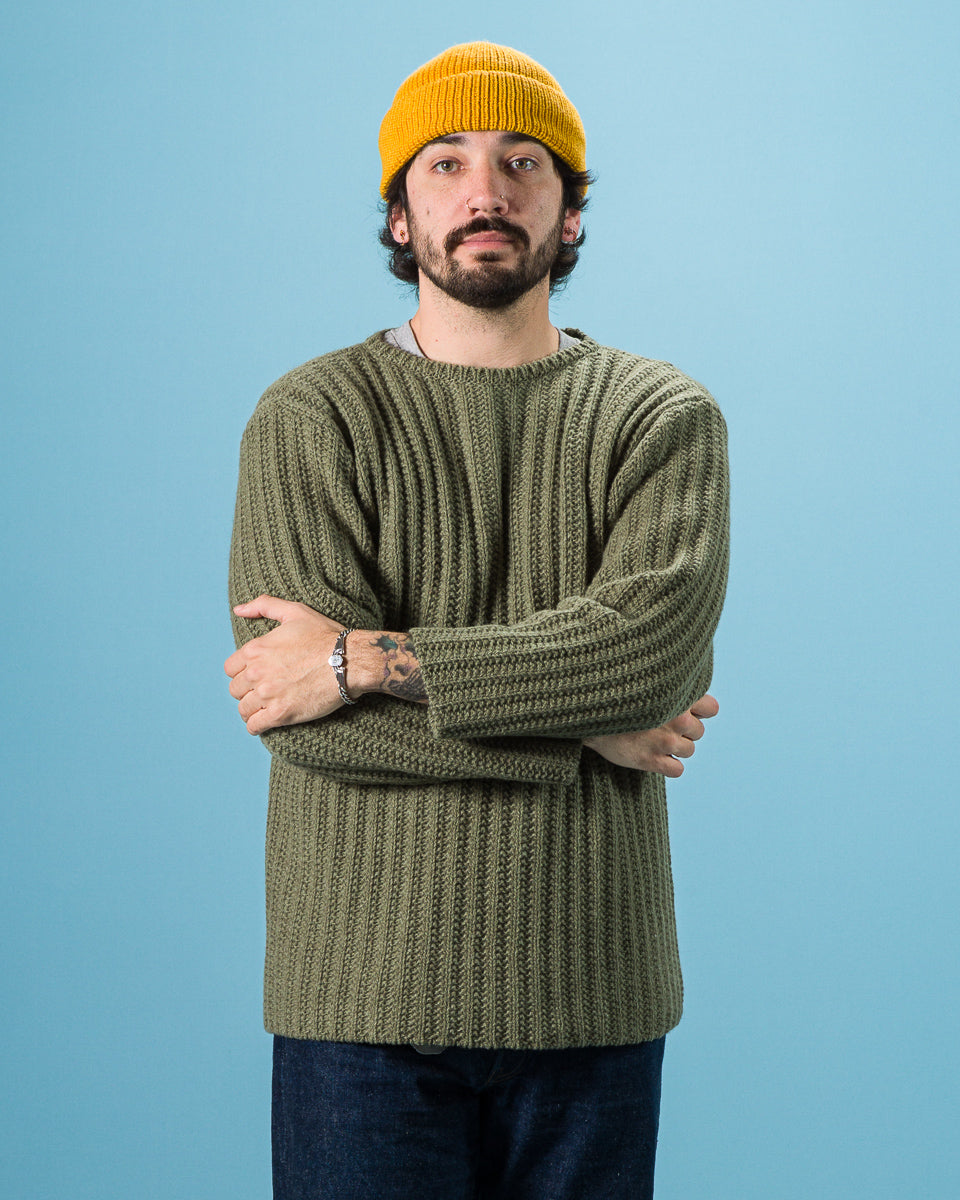 Olde Homesteader & Daughter Slub Cashmere Boat Pullover - Hunter Green 10 - Standard & Strange