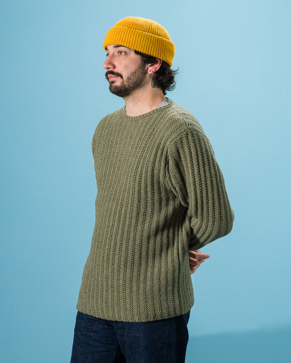 Olde Homesteader & Daughter Slub Cashmere Boat Pullover - Hunter Green 10 - Standard & Strange