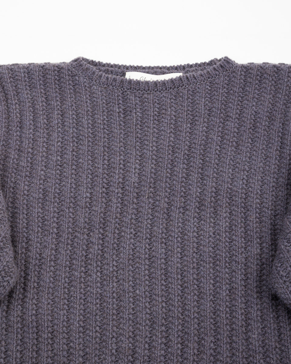 Olde Homesteader & Daughter Slub Cashmere Boat Pullover - Navy 10 - Standard & Strange