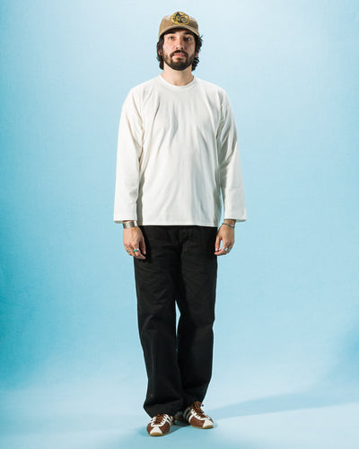 Olde Homesteader & Daughter Suvin Plain Stitch Crewneck L/S - Off White - Standard & Strange