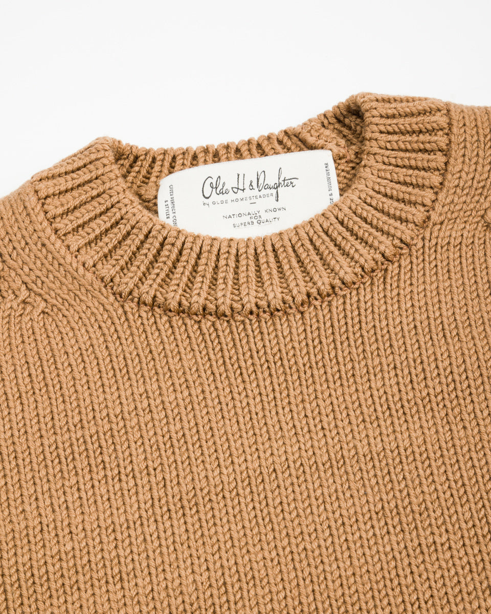 Olde Homesteader & Daughter Wool Crewneck Pullover - Coyote 10 - Standard & Strange