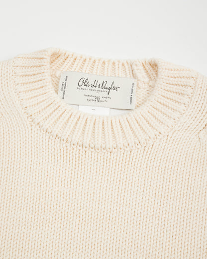 Olde Homesteader & Daughter Wool Crewneck Pullover - Ecru 10 - Standard & Strange
