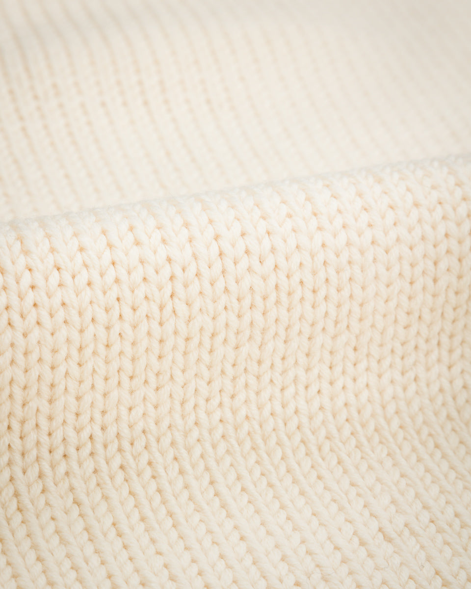 Olde Homesteader & Daughter Wool Crewneck Pullover - Ecru 10 - Standard & Strange