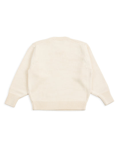 Olde Homesteader & Daughter Wool Crewneck Pullover - Ecru 10 - Standard & Strange