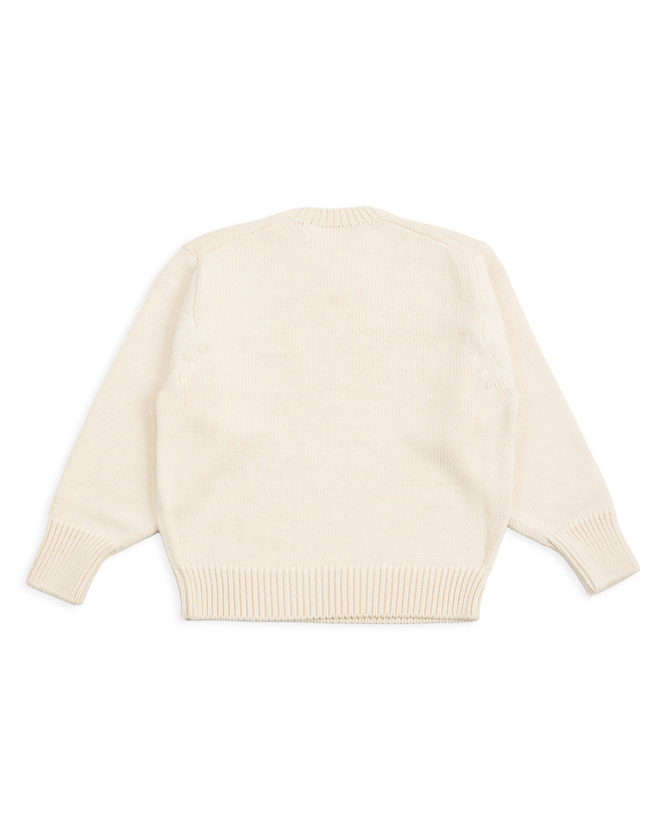 Olde Homesteader & Daughter Wool Crewneck Pullover - Ecru 10 - Standard & Strange