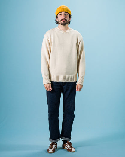 Olde Homesteader & Daughter Wool Crewneck Pullover - Ecru 10 - Standard & Strange