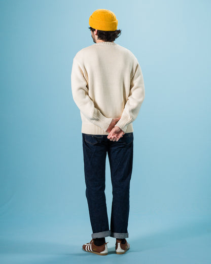 Olde Homesteader & Daughter Wool Crewneck Pullover - Ecru 10 - Standard & Strange