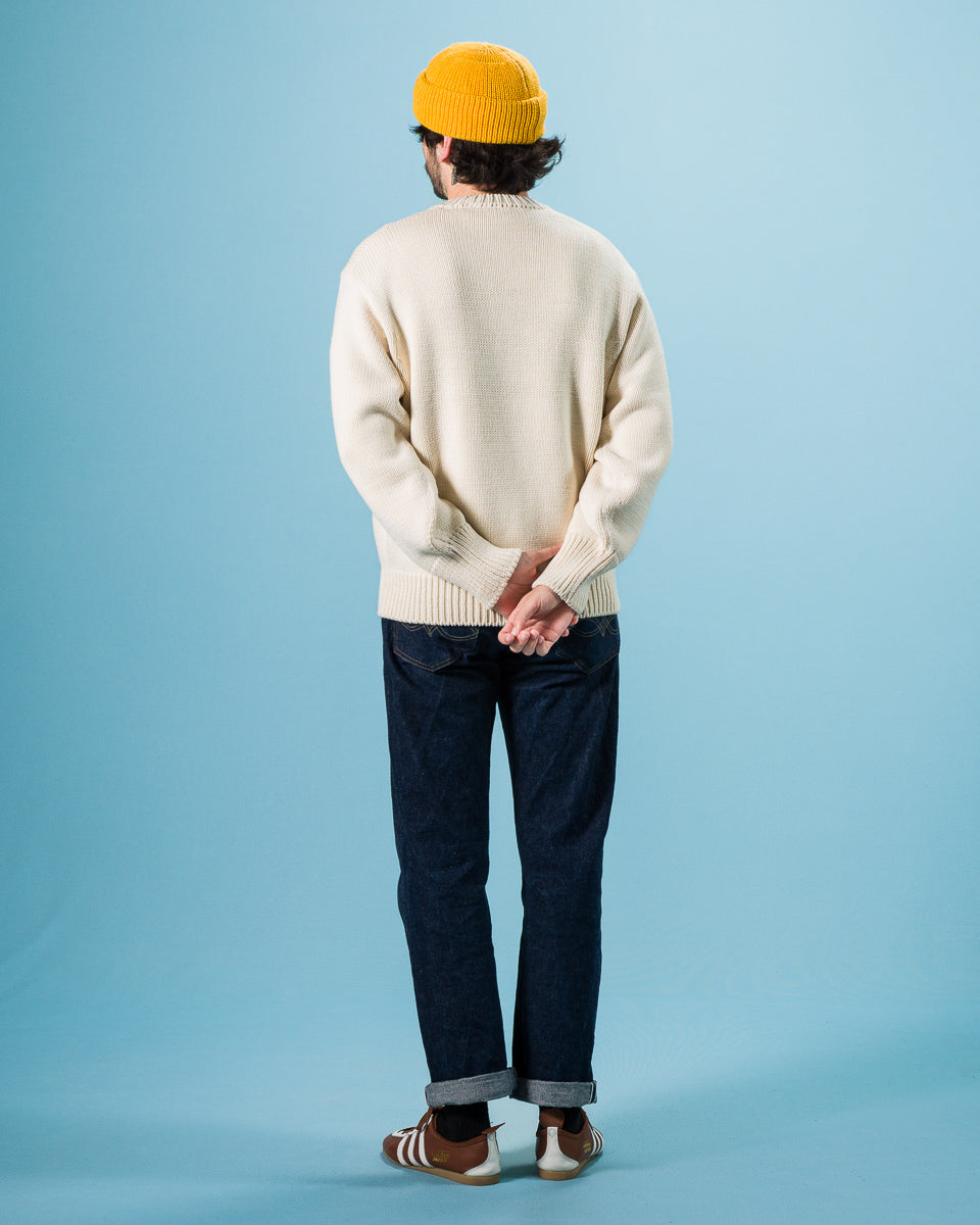 Olde Homesteader & Daughter Wool Crewneck Pullover - Ecru 10 - Standard & Strange