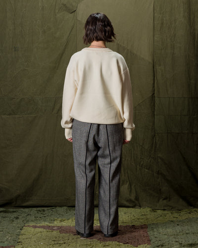 Olde Homesteader & Daughter Wool Henley Neck L/S - Ecru 10 - Standard & Strange