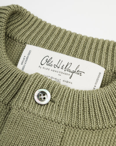 Olde Homesteader & Daughter Wool Henley Neck L/S - Smoke Moss 10 - Standard & Strange